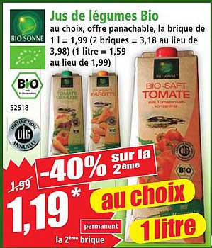 Jus de légumes Bio