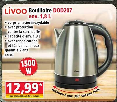Livoo Bouilloire DOD207 env. 1,8 L