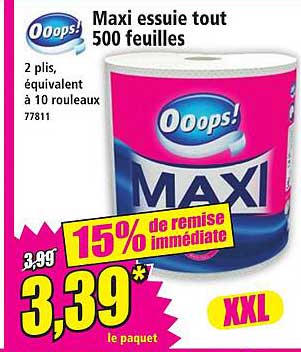 Maxi essuie tout 500 feuilles