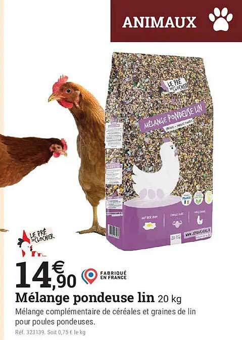 Mélange pondeuse lin 20 kg