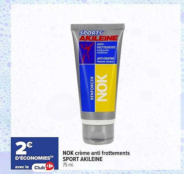 NOK crème anti frottements SPORT AKILEINE 75 ml
