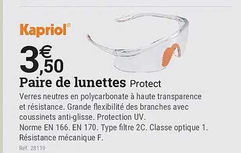 Paire de lunettes Protect