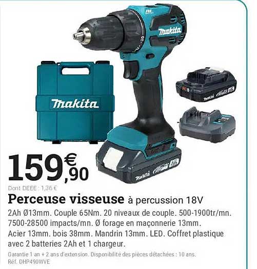 Perceuse visseuse à percussion 18V