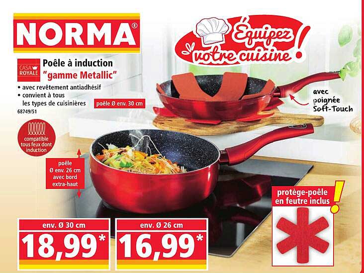 Poêle à induction "gamme Metallic"