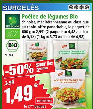 Poêlée de légumes Bio