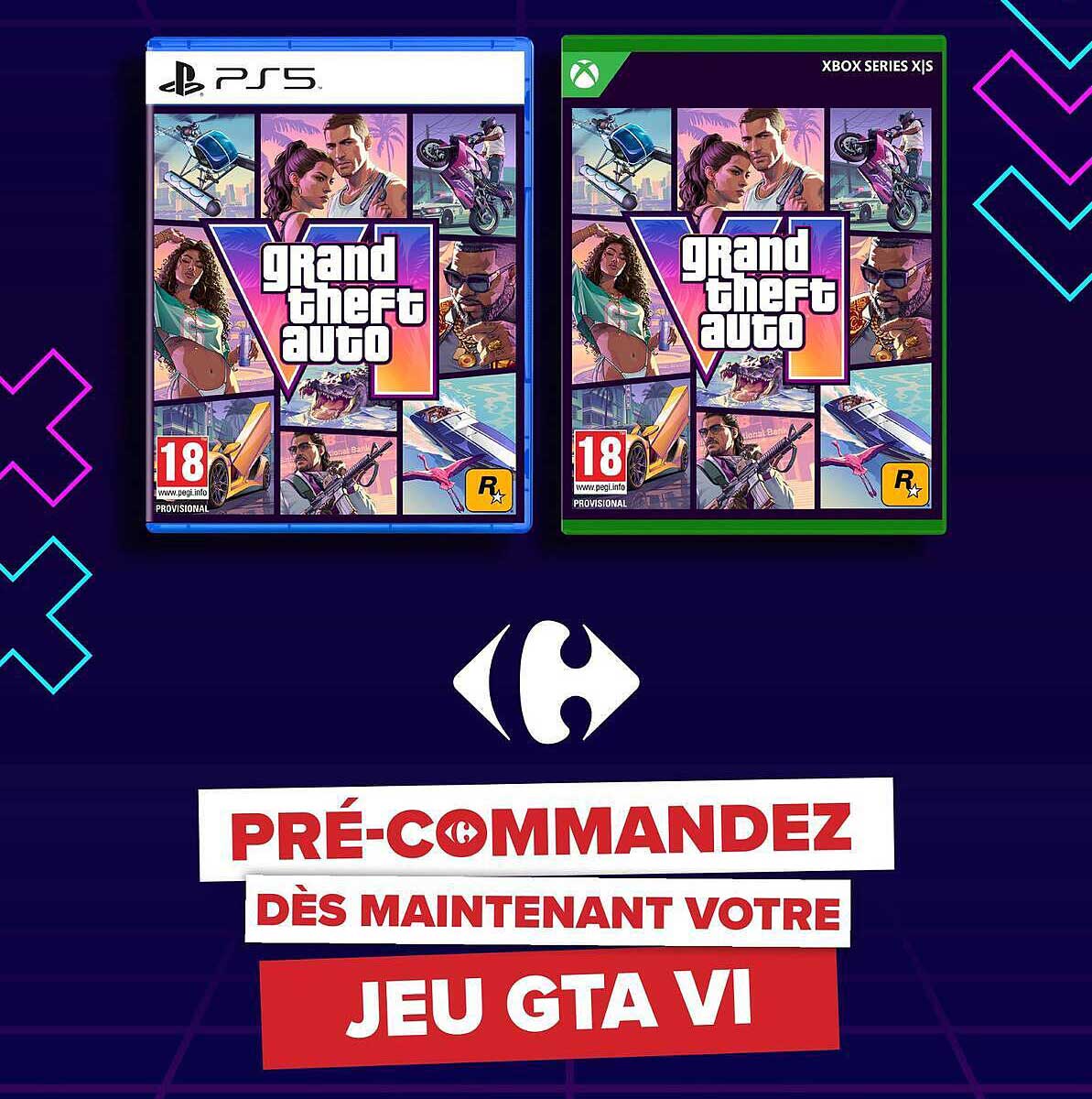 PRÉ-COMMANDEZ DÈS MAINTENANT VOTRE JEU GTA VI
