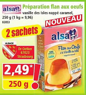 Préparation flan aux oeufs vanille des Isles nappé caramel, 2 sachets