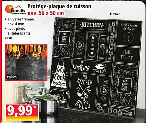 Protège-plaque de cuisson env. 56 x 50 cm