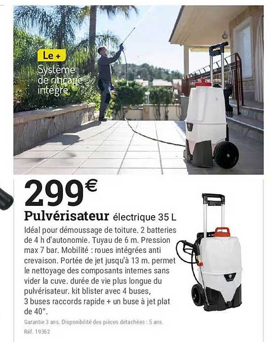 Pulvérisateur électrique 35 L