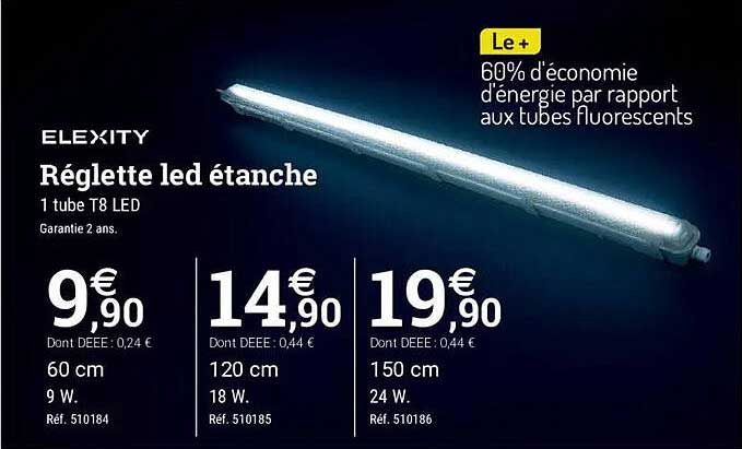 Réglette led étanche