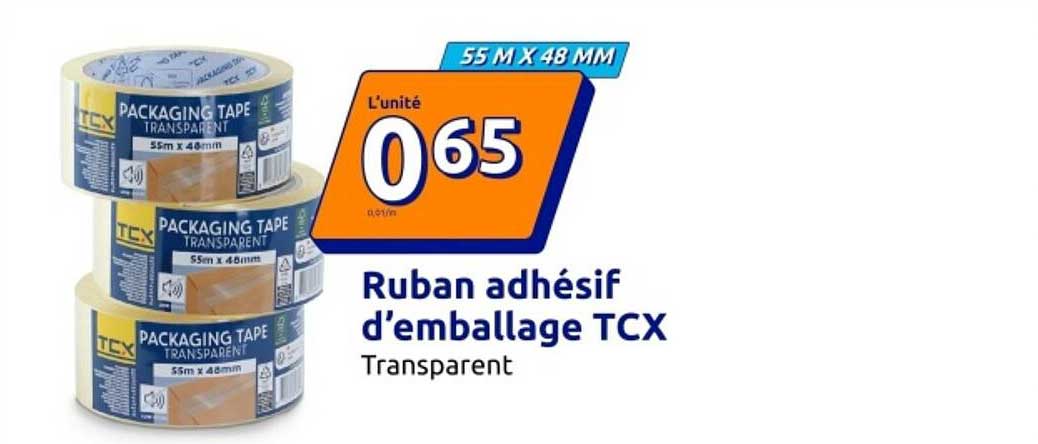 Ruban adhésif d'emballage TCX Transparent