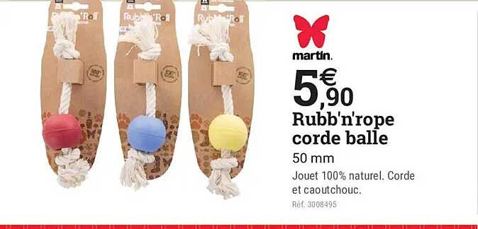 Rubb'n'rope corde balle 50 mm