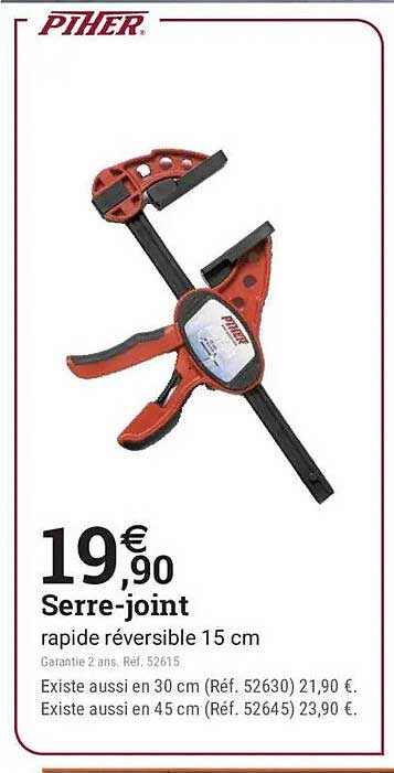 Serre-joint rapide réversible 15 cm