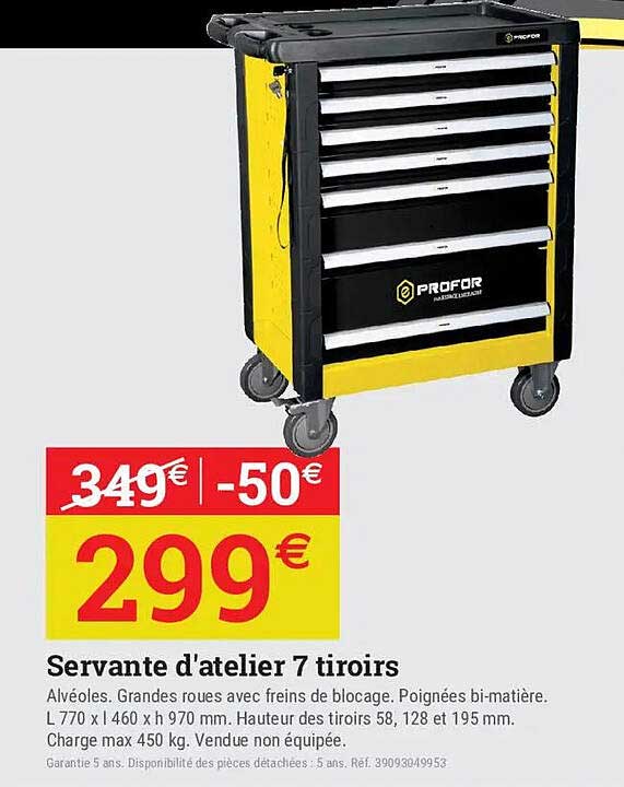 Servante d’atelier 7 tiroirs