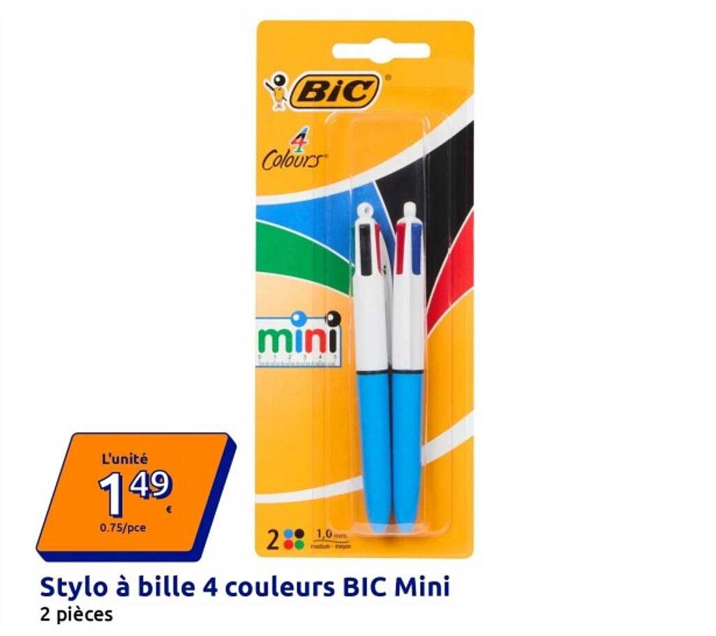 Stylo à bille 4 couleurs BIC Mini