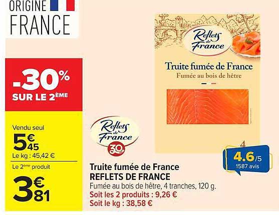 Truite fumée de France REFLETS DE FRANCE