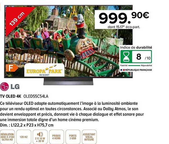 TV OLED 4K OLED55C54LA