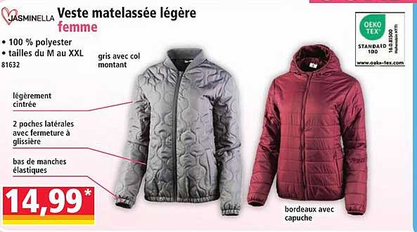 Veste matelassée légère femme