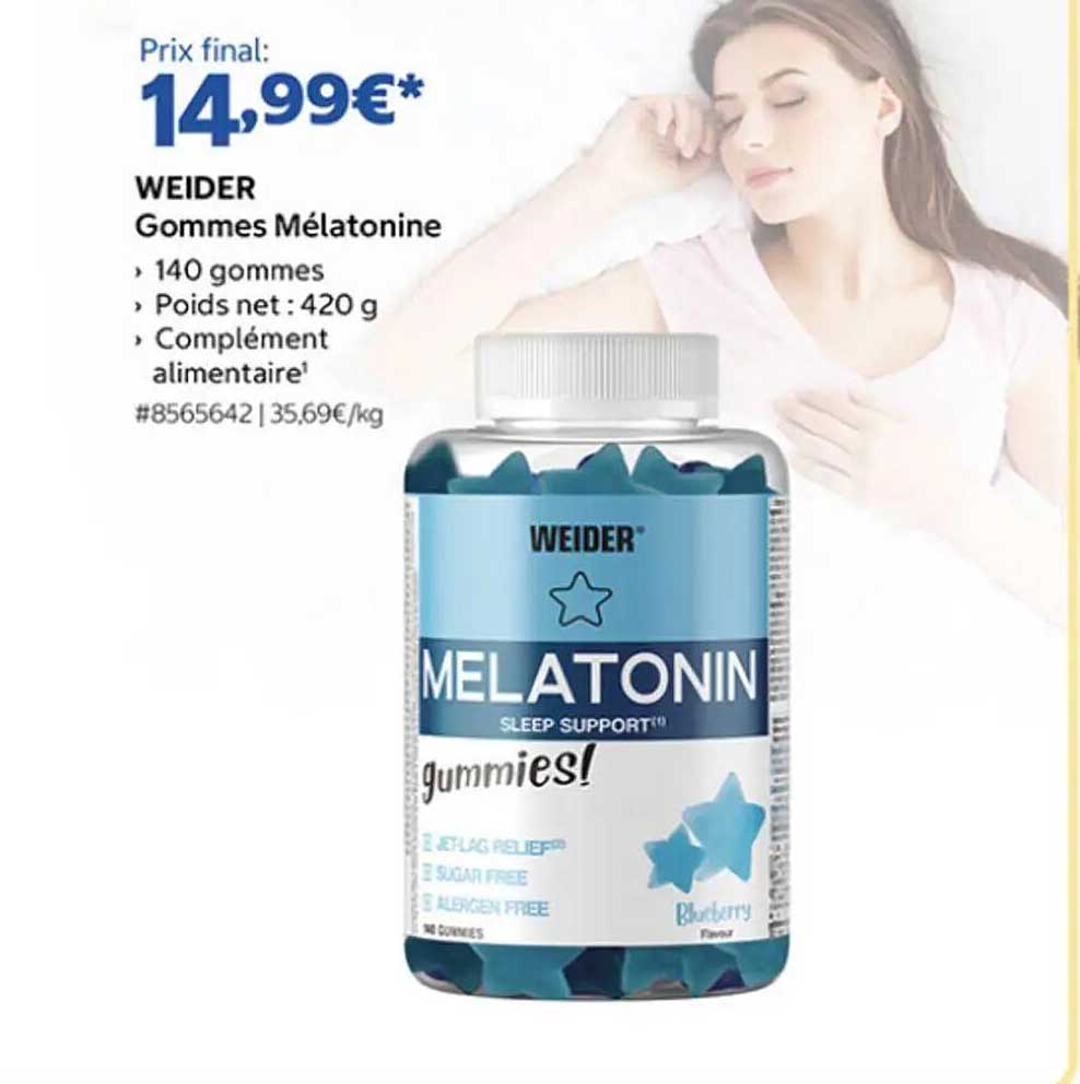 WEIDER Gommes Mélatonine