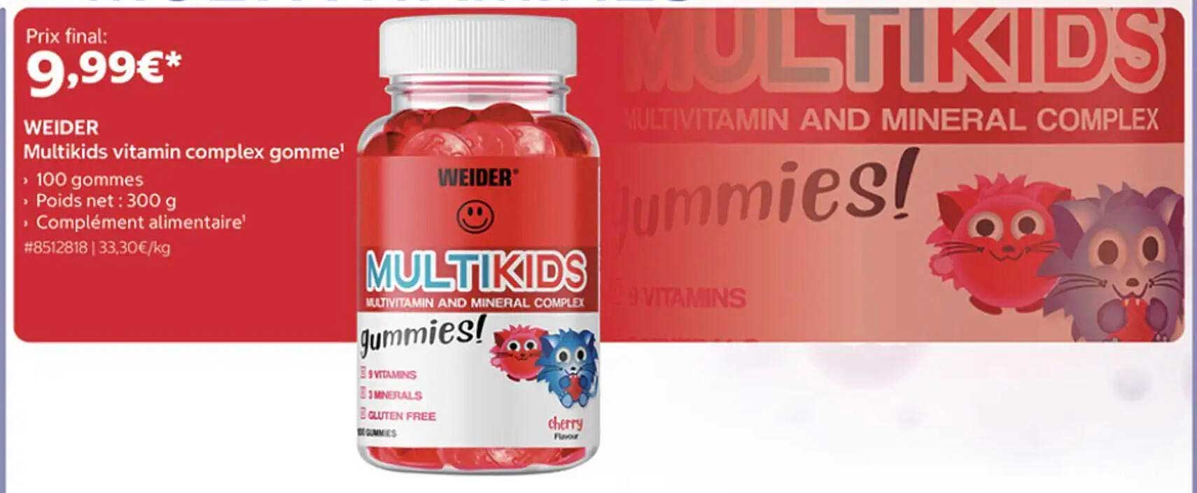 WEIDER Multikids vitamin complex gomme¹