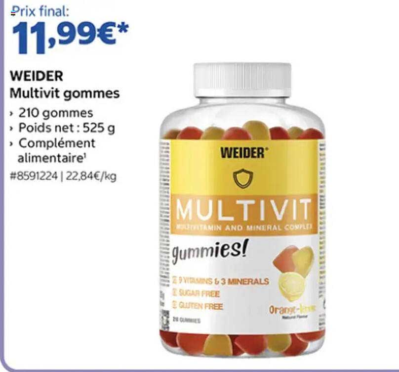 WEIDER Multivit gommes