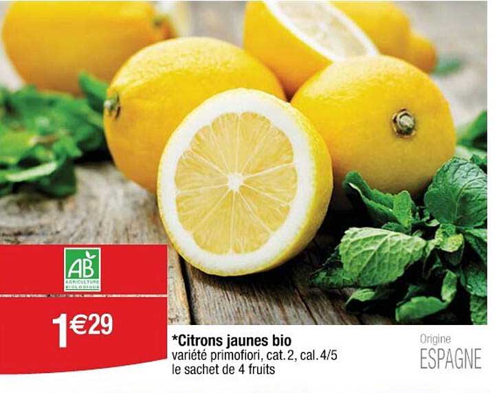 *Citrons jaunes bio