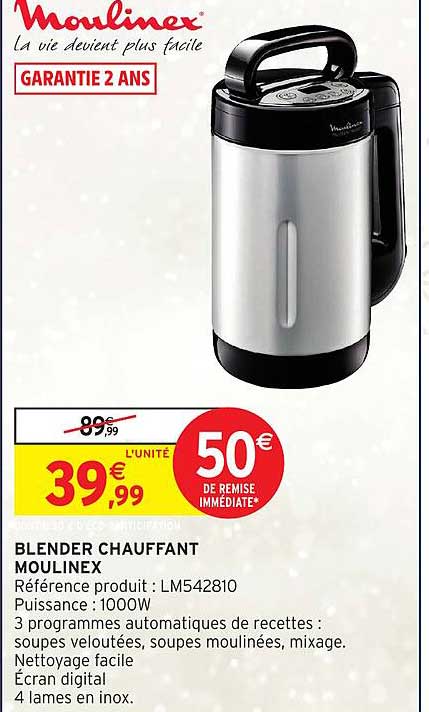BLENDER CHAUFFANT MOULINEX