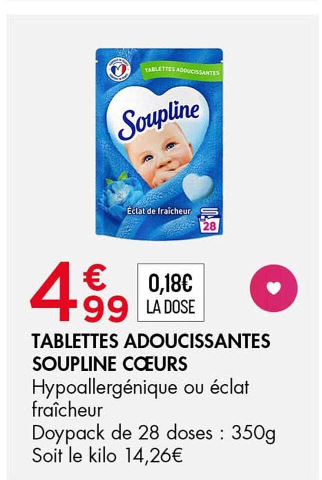TABLETTES ADOUCISSANTES SOUPLINE CŒURS
