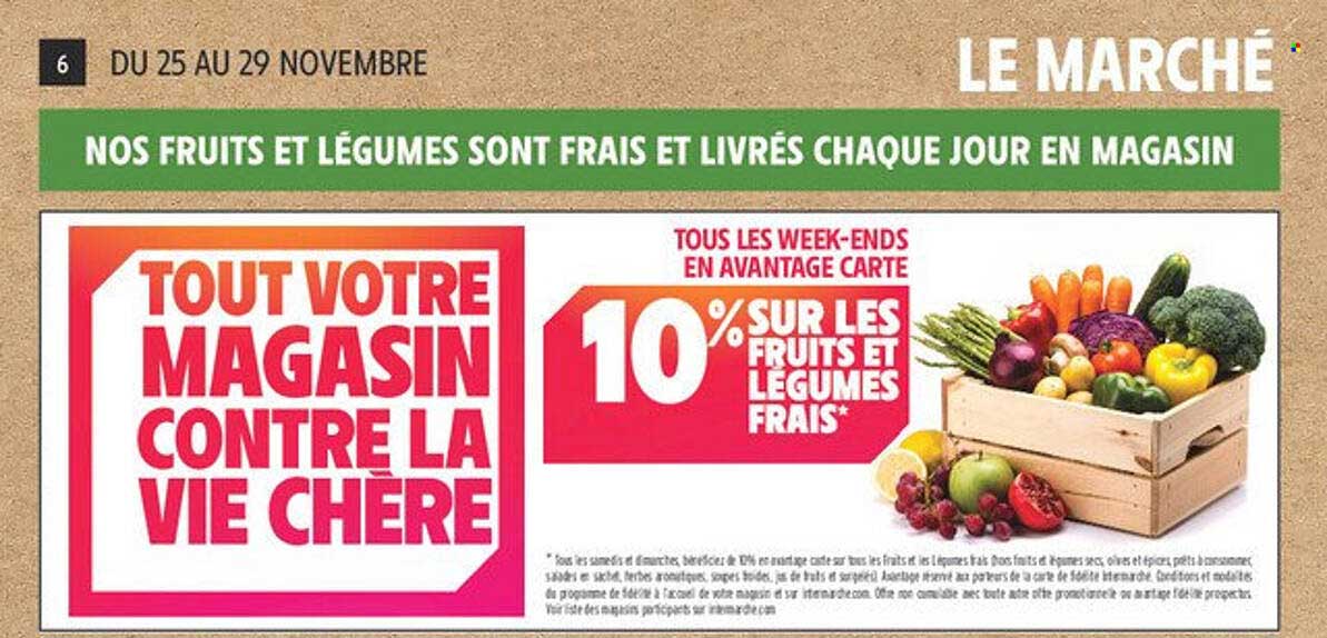 10 % SUR LES FRUITS ET LÉGUMES FRAIS*