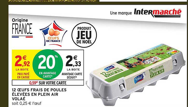 12 Œufs frais de poules élevées en plein air