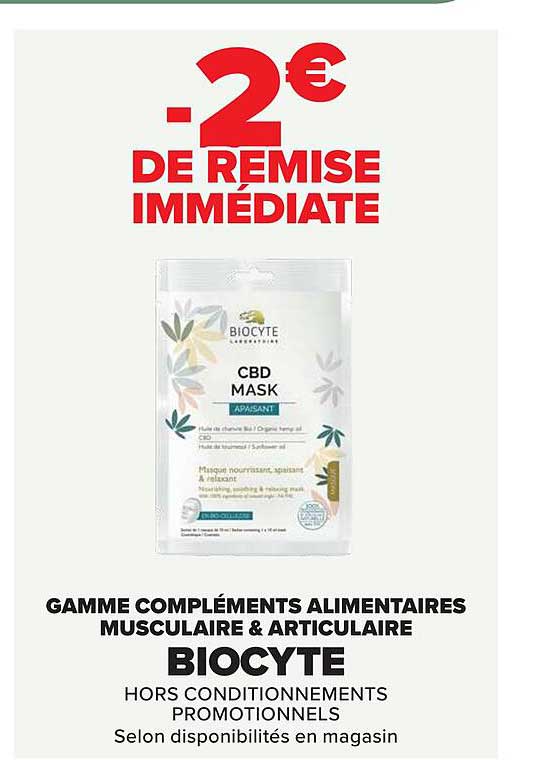 -2 € DE REMISE IMMEDIATE