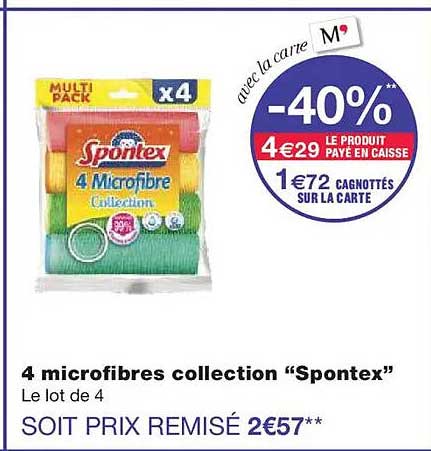 4 microfibres collection “Spontex”