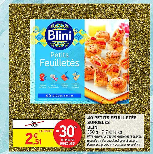 40 PETITS FEUILLETÉS SURGELÉS BLINI