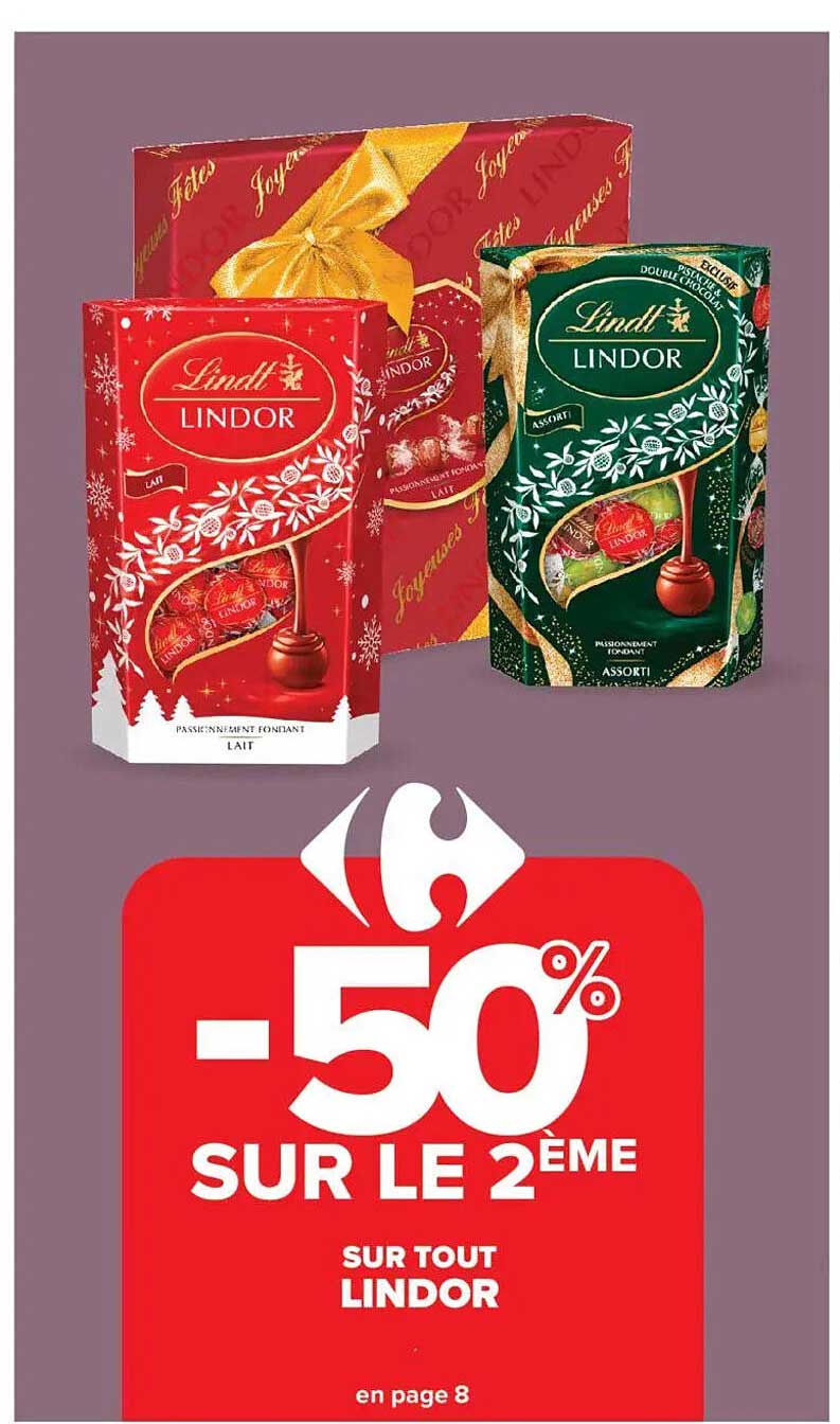 -50% SUR LE 2ème SUR TOUT LINDOR