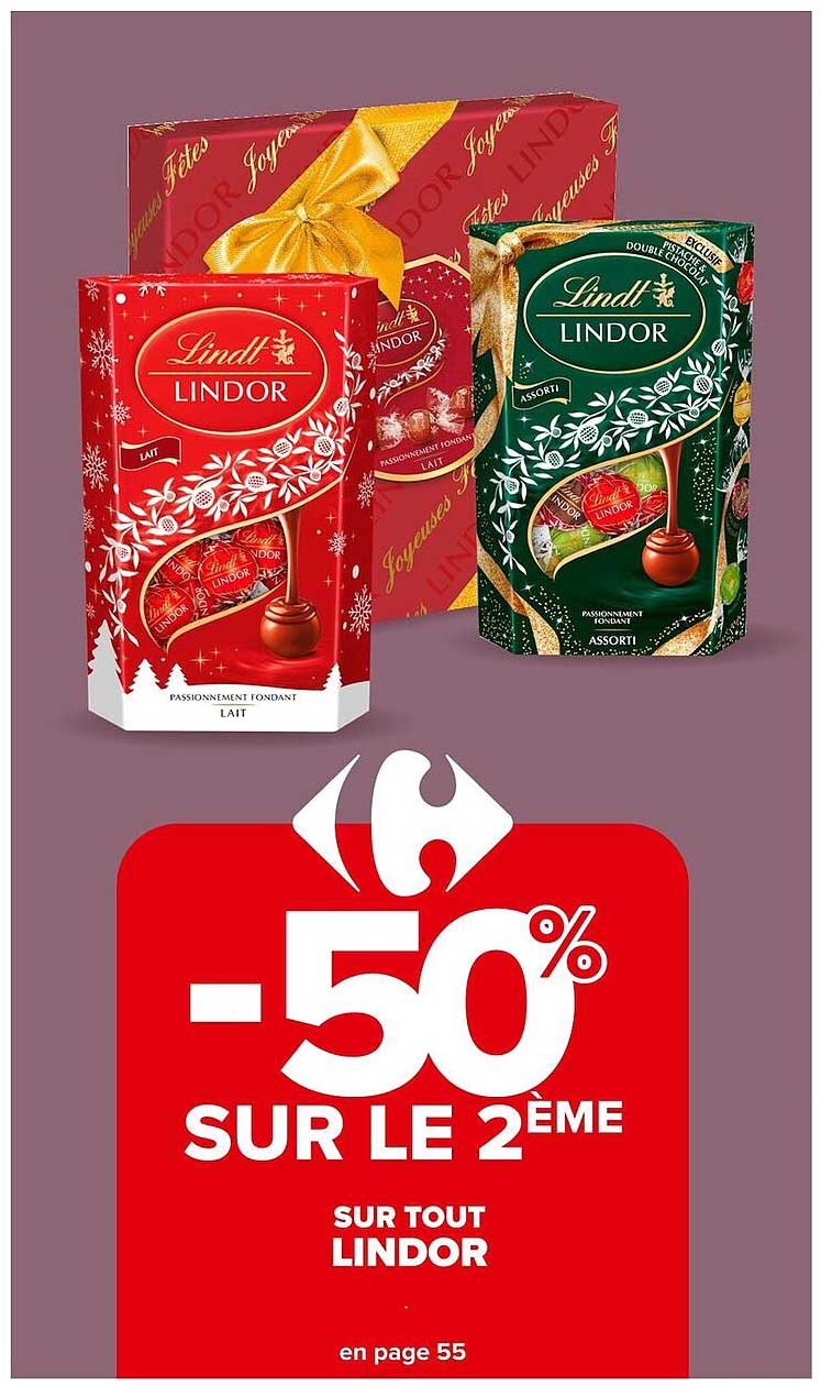 -50% SUR LE 2ÈME SUR TOUT LINDOR