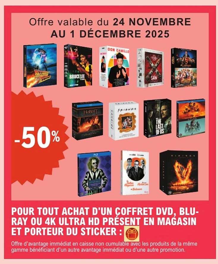 -50% sur les coffrets DVD, Blu-ray et 4K Ultra HD