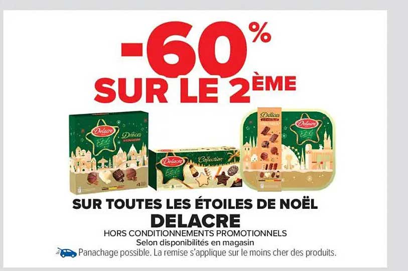 -60% SUR LE 2ÈME SUR TOUTES LES ÉTOILES DE NOËL DELACRE