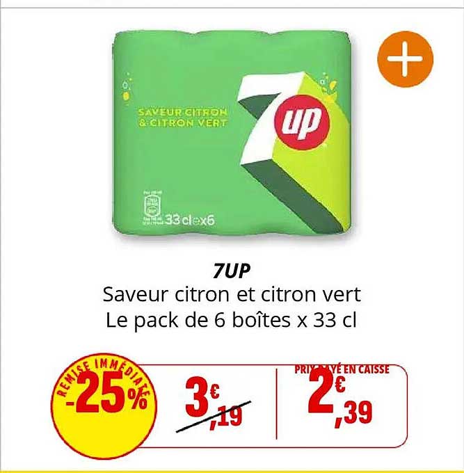 7UP Saveur citron et citron vert