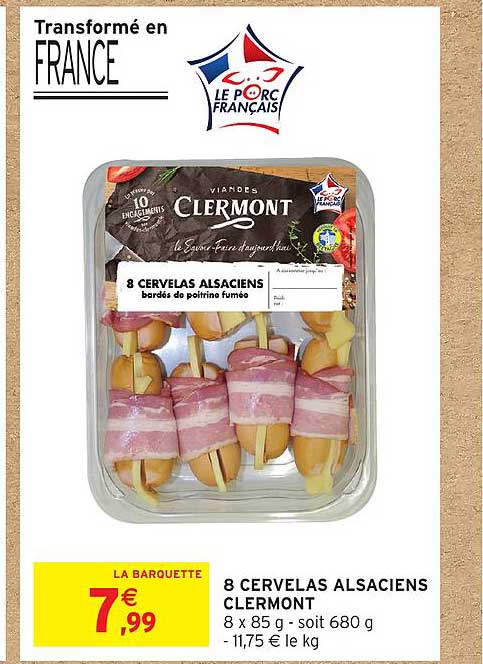 8 CERVELAS ALSACIENS CLERMONT