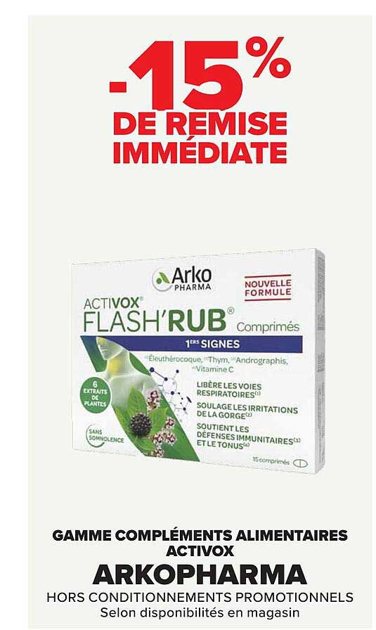 ACTIVOX FLASH'RUB Comprimés