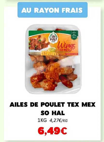 AILES DE POULET TEX MEX SO HAL