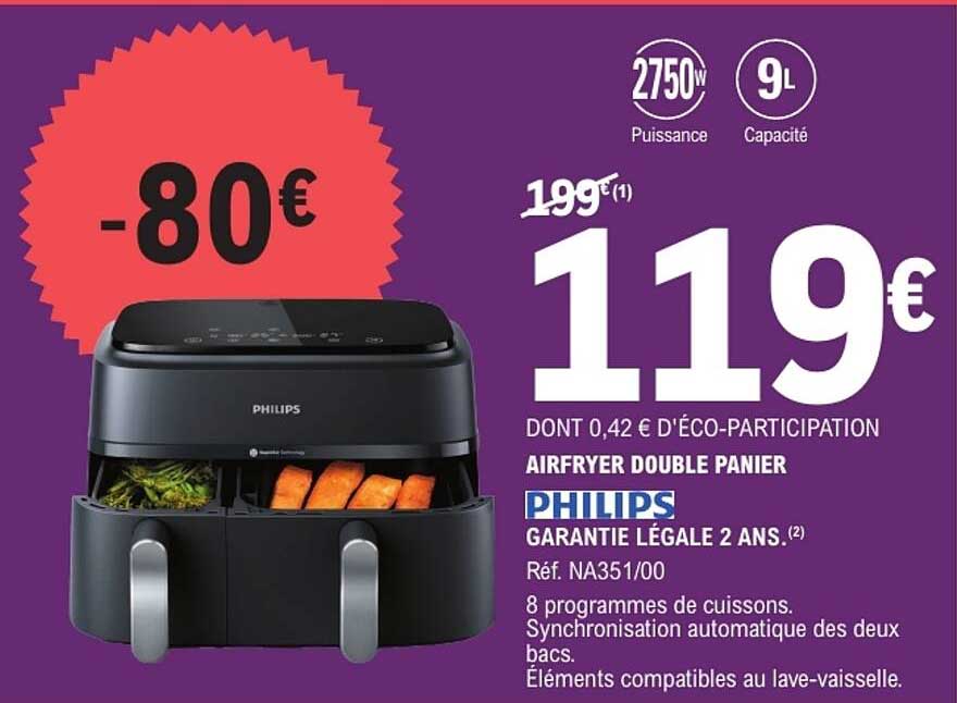 AIRFRYER DOUBLE PANIER PHILIPS