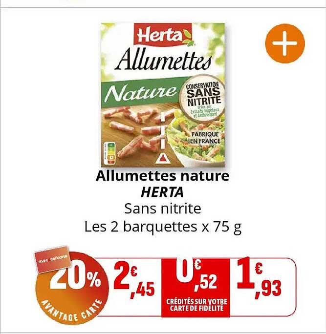 Allumettes nature HERTA