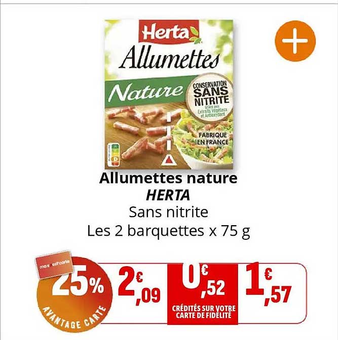 Allumettes nature HERTA