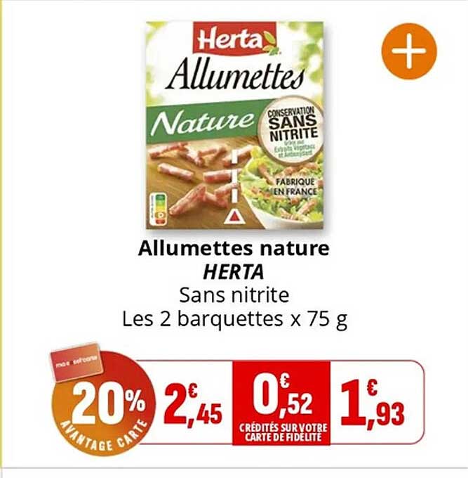 Allumettes nature HERTA