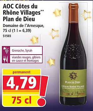 AOC Côtes du Rhône Villages** Plan de Dieu