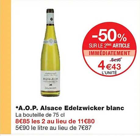 A.O.P. Alsace Edelzwicker blanc