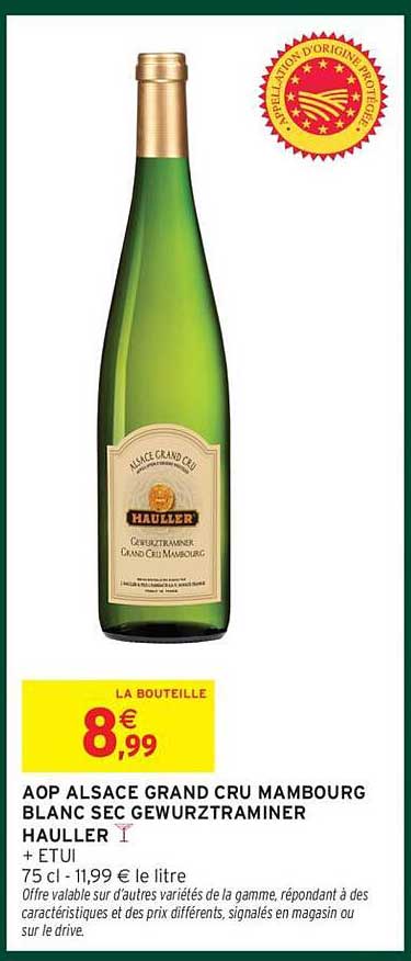 AOP ALSACE GRAND CRU MAMBOURG BLANC SEC GEWURZTRAMINER HAULLER