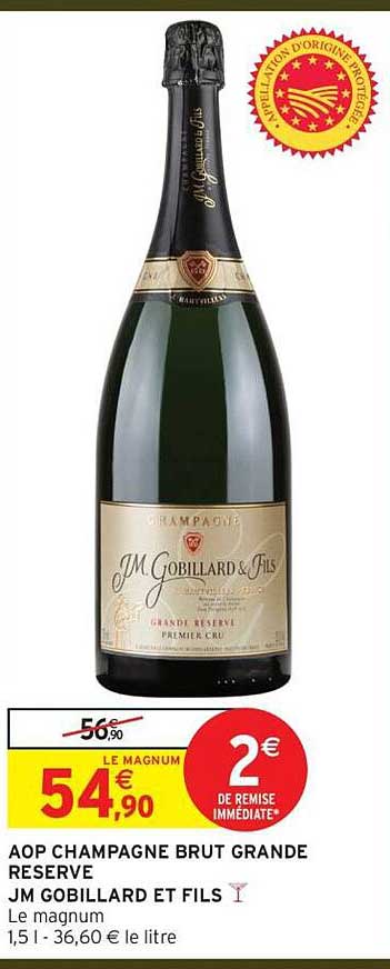 AOP CHAMPAGNE BRUT GRANDE RESERVE JM GOBILLARD ET FILS