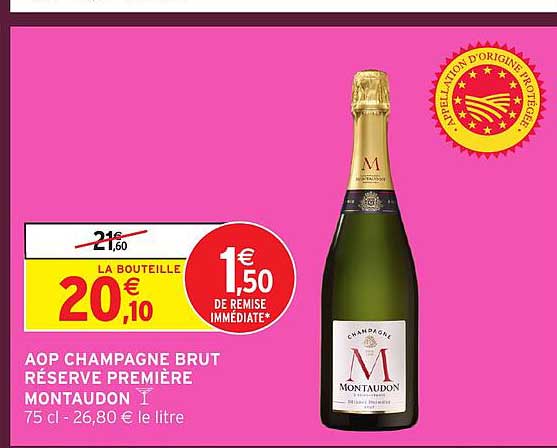 AOP CHAMPAGNE BRUT RÉSERVE PREMIÈRE MONTAUDON
